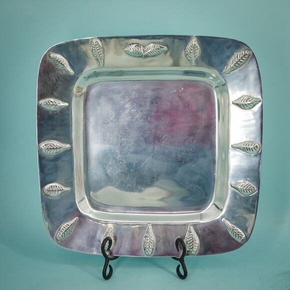 Portmeirion Square Metal Ware Platter Tray 2000 Seasons Collection 14 Inches - Picture 1 of 5